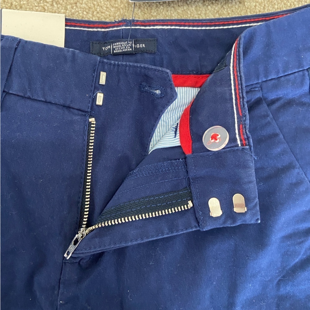 Tommy Hilfiger woman’s Blue Chinos with Red and White Stripe - Picture 4 of 6